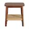 Alaterre Furniture Rectangle End Table, 20 in W, 20 in L, Solid Acacia, Warm Chestnut ANCA0170 - alternate 9